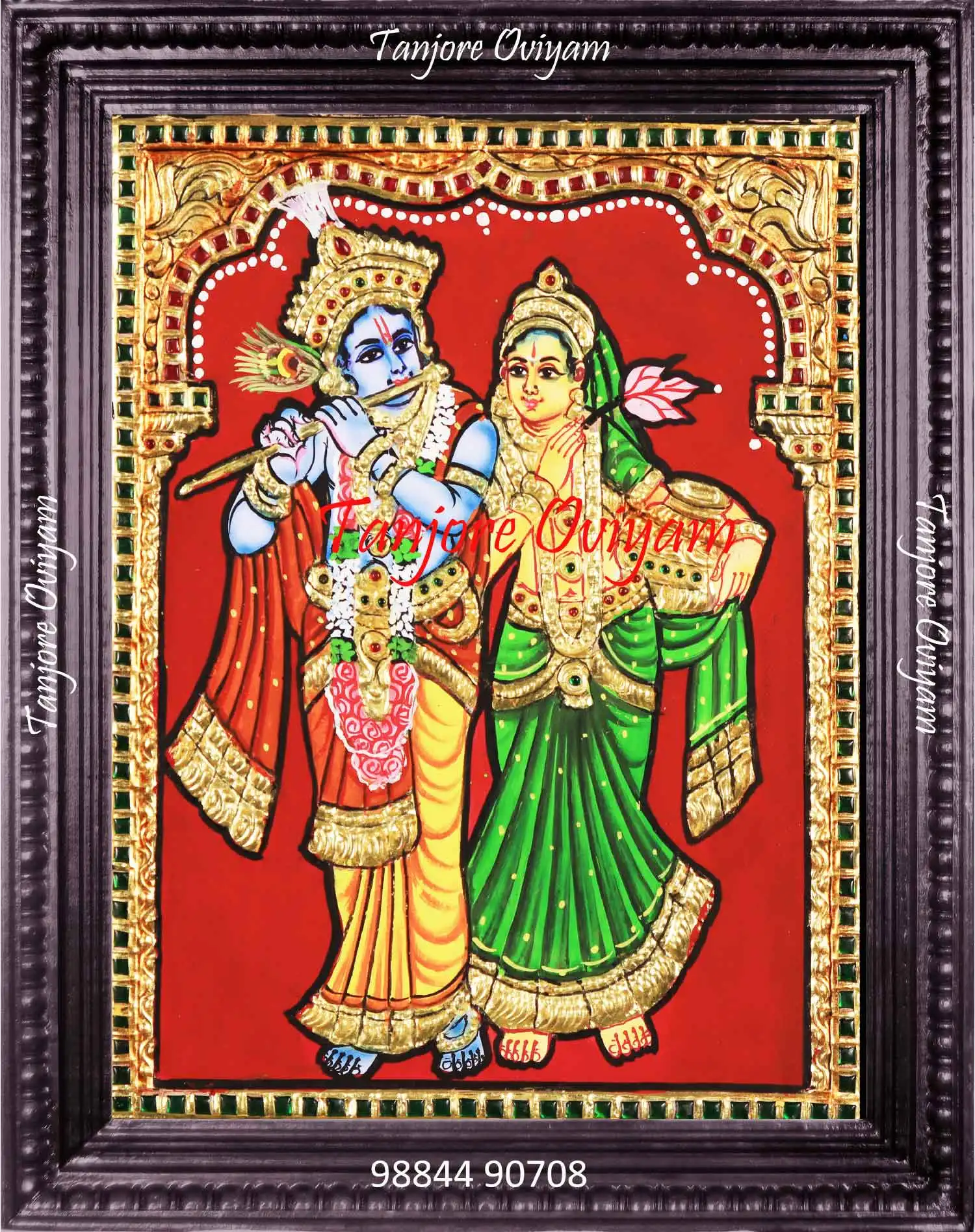 Krishna and Radha Tanjore Painting